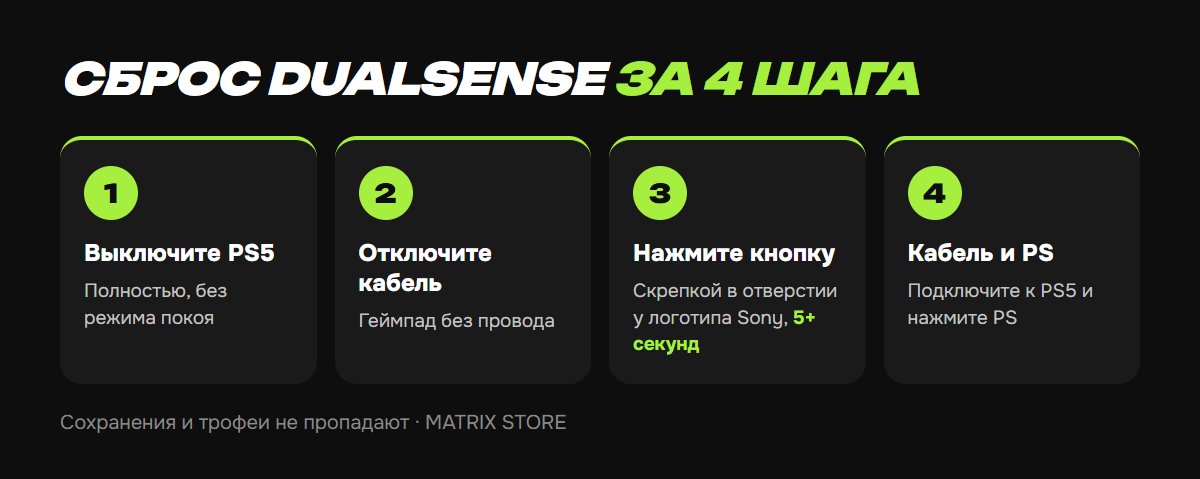 Сброс DualSense: 4 шага