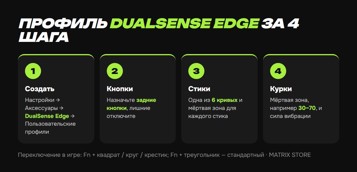 Как создать профиль DualSense Edge на PS5