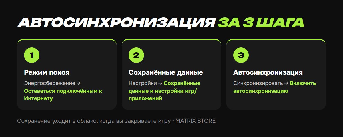 Автосинхронизация сохранений за 3 шага